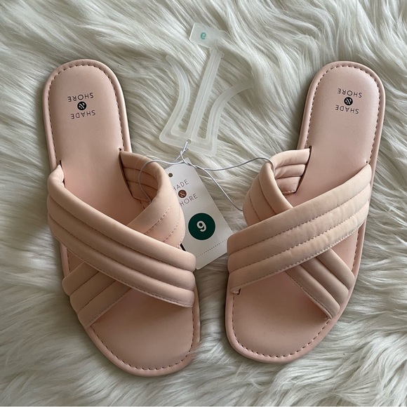 SHADE & SHORE NWT Blush Sandals - Picture 1 of 11